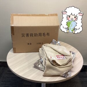 本州送料無料　在庫８箱　未開封　新品未使用　ニッケ　難燃毛布　フリース毛布　災害用　非常用備蓄毛布　１０枚セット　アウトドア　