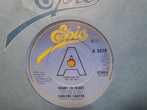 【プロモ美品】Carlene Carter-Heart To Heart★英Orig.7”/M1