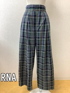 アールエヌエー (RNA) グリーン系チェックパンツ ウエストゴム