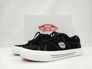 VANS×Supreme バンズ×シュプリーム Skate Sid S スニーカー サイドロゴ 箱あり 28.5 ブラック ホワイト 通年