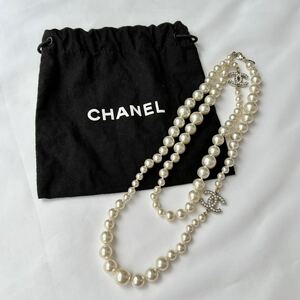 CHANEL シャネル ココマーク フェイクパールネックレス A11Vロングネックレス アクセサリー 