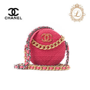 CHANEL シャネル シャネル19 マトラッセ チェーンショルダー ツイード ピンク（ゴールド×シルバー金具） トートバッグ レディーストート