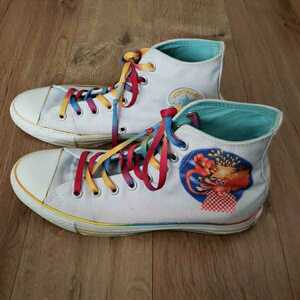 【古着】CONVERSE × GRATEFUL DEAD・コンバース×グレイトフル・デッドコラボ ハイカット　サイズ27.0ｃｍ　Europe 72　デザイン レア？？