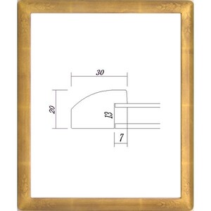 デッサン用額縁 木製フレーム 7203 小全紙サイズ ゴールド
