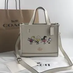 新品COACH スヌーピー コラボ トートバッグ CE850