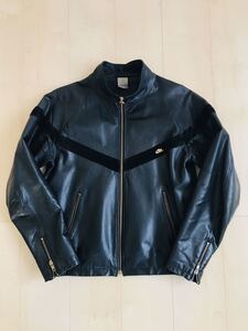 NIKE WINDRUNNER PUNCHING COW LEATHER RIDERS GOLD ナイキ ウインドランナー パンチング カウ レザー ライダース ヌバック ゴールド 牛革