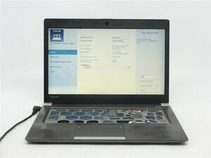 中古ノートパソコンノートPC　TOSHIBA　R63/F　Core i5　6300U　メモリ4GB　SSD128GB　BIOSまで表示　　 ジャンク品　送料無料　