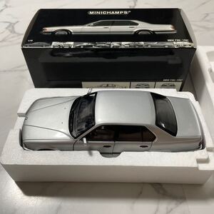 《箱付き》【1/18スケール】BMW 730i 1987 MINICHAMPS ミニカー 模型 コレクション放出 メタルダイキャスト シルバー ミニチャンプス