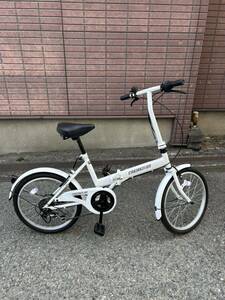 ◎楽B☆808 SHIMANO 折り畳み自転車 EMBARKATION 20インチ 切替つき 鍵付き 小径車 コンパクト自転車 ホワイト