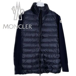 新入荷 本物 新品 43538124 MONCLER モンクレール/サイズM 大人気 CARDIGAN TRICOT スタンドカラー ニット切り替えダウンジャケット