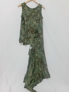 YAMAMOTO NOIR ヨウジヤマモト ノワール デジタル迷彩デザインワンピース 2 NG-T50-252 カーキ Digital camouflage design one piece dress