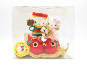 ZA813/未使用 ハローキティ ぬいぐるみ ペアドール メデタイ 2001 キティ ダニエル 開運招福 HELLO KITTY Sanrio SMILES 保管品