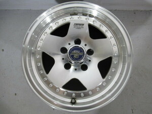 激安即決！CAN ASSOCIATES SOUTHERN 15×7JJ 114.3-5H+25 80Φ 中古アルミホイール 1本 パジェロジュニア スペア 補修用 00151