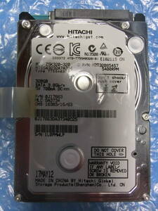 【中古】 HITACHI HTS543232A7A384 320GB/8MB 2971時間使用 管理番号:D166