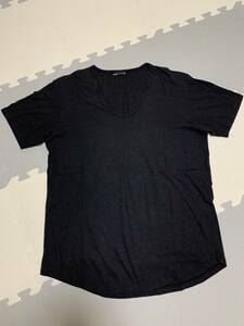 LAD MUSICIAN ラッドミュージシャン Uネック Tシャツ サイズ42 ブラック グレー