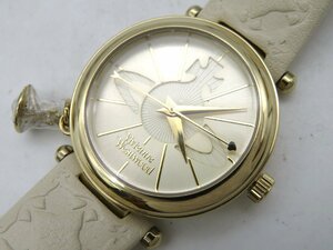 1円◆稼働◆ ビビアン 白 クオーツ ユニセックス 腕時計 N17306