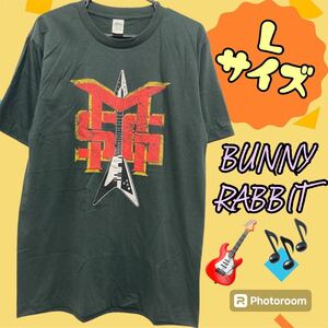 BUNNYRABBIT ロックTシャツLサイズ　【0186-b-L】