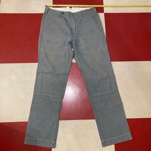 旧COLIMBO/コリンボ/PANTSダブルニー サックスブルー 34w 36w綿100% 検フリーホイラーズ ウエアハウス ジェラード マッコイ シュガーケーン