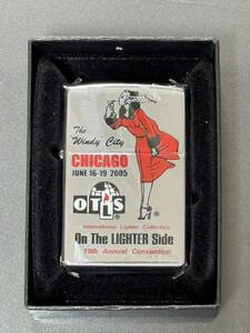 zippo WINDY FIRST LADY CHICAGO ウィンディ ファーストレディ シカゴ 2005年製 OTLS 前面加工品 バルガガール シルバー デットストック