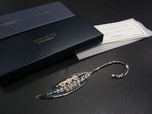 ■美品■ MIKIMOTO ミキモト view×suica 本真珠 パール約2mm ブックマーカー しおり 栞 シルバー系 DH1390