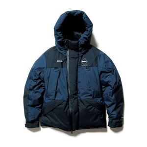 【良品】 FCRB f.c real bristol エフシーレアルブリストル SOPHNET ソフネット DOWN BENCH PARKA ダウンジャケット ブルゾン NAVY S