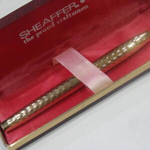 1円スタート激レア SHEAFFER シェーファー ゴールド 箱付き ペン先 14K 585 万年筆 32303 11-2