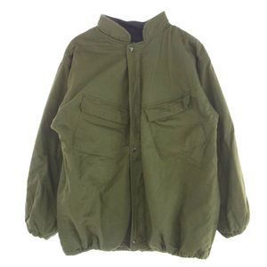 ヴィンテージ 米軍 実物 78年製 Gibraltar Industries chemical protective jacket ミリタリー ジャケット カーキ系 L【中古】