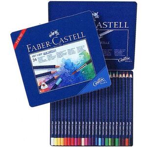 【訳あり】FABER-CASTELL（ファーバーカステル） 水彩色鉛筆 アートグリップ水彩色鉛筆　24色（缶入）