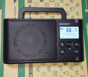 XDR-56TV ソニー 美品 受信確認済 完動品 AM FM ワイドFM ワンセグTV音声放送 取扱説明書付 通勤 旅行 株式 野球 競馬 キッチン 1006868