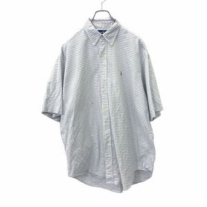 Polo Ralph Lauren 半袖 チェックシャツ L サイズ ポロラルフローレン ホワイト系 古着卸 アメリカ仕入 t2407-4301