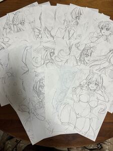 手描きイラスト ＊ラフ25枚セット＊ウマ娘　セーラームーン　ボンバーガール　その他＊B5＊