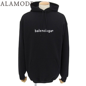 BALENCIAGA(バレンシアガ) ロゴ フーディーパーカー トップス XS ブラック黒 578135 メンズ 40802112813【中古】【アラモード】【fuyu】