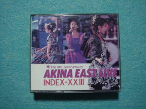 CD 中森明菜　AKINA EAST LIVE INDEX-XXⅢ　CD2枚組
