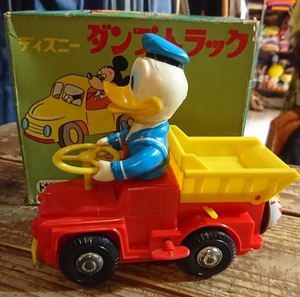 70s vintage donald duck ダンプ トラック ディズニー アンティーク トーイ ドナルドダック