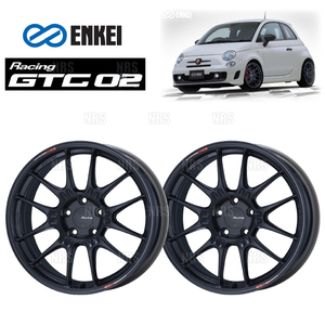 ENKEI エンケイ GTC02 (MBK マットブラック/フロントフェイス) 9.0J x 19インチ +45 PCD114.3 5穴 2本セット (GTC02-F013-MBK-2S