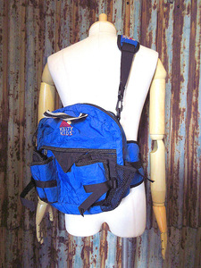 ビンテージ80’s●KELTY KIDSナイロンハイキングファニーパック青●241223k5-bag-wst 1980sケルティキッズアウトドアウエストバッグ