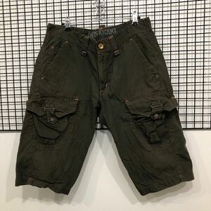 sk185 カーキ　L　EDWIN505　カーキ　ハーフパンツ