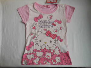 新品タグ付きキティちゃんの半袖Tシャツ　ピンク　100　 　サンリオ