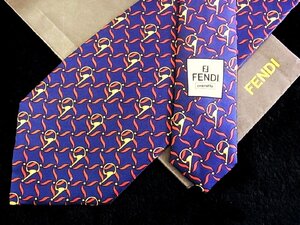 ♪今週の特売980円～♪2186♪状態並品【FENDI】フェンディ【金具 柄】ネクタイ♪