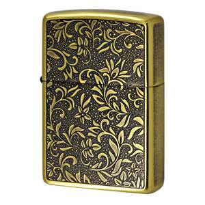 Zippo ジッポライター アラベスク柄 両面 唐草 真鍮イブシ NK-KB メール便可