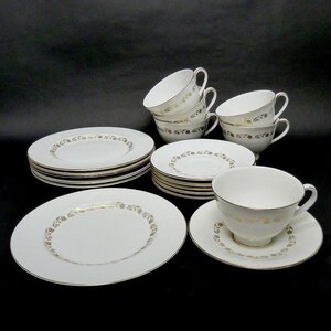 L82【ROYAL DOULTON】 ロイヤルドルトン　フェアファクス　FAIRFAX　TC1006　トリオ　カップ＆ソーサー＆プレート　6セット