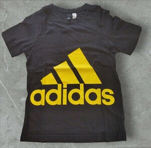 【2】adidas　アディダス 半袖Tシャツ 半袖 黒 ブラック ロゴ Tシャツ 160サイズ 女の子 男の子