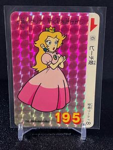 スーパーマリオ カードダス ピーチ姫 キラカード No.6 バンダイ 1989年製 初期 ファミコン Nintendo PPカード マリオブラザーズ