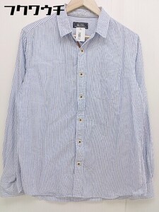 ◇ ◎ BEAMS ビームス ストライプ 長袖 シャツ サイズ M ブルー ホワイト メンズ