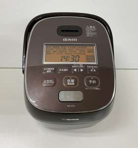 【A361】中古品　ZOJIRUSHI　象印　プラチナ厚釜　圧力IH炊飯ジャー　NW-JC10　TAブラウン　1.0L　2020年製　動作確認済