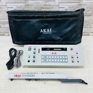 ☆美品・1円〜☆ AKAI Professional ウインドシンセサイザー EWI1000 / EWV2000 セット ケーブル ケース 付 アカイ