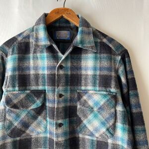 70s 80s PENDLETON オンブレ ループカラー ウール ボードシャツ M USA製 ビンテージ 70年代 80年代 ペンドルトン 開襟 ヴィンテージ