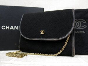 ◆超美品◆CHANEL シャネル◆マトラッセ◆コットン カーフ レザー 本革◆チェーン ショルダー バッグ◆黒 G金具◆ヴィンテージ◆A9497