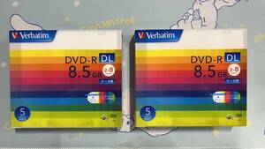 2点セット Verbatim バーベイタム 1回記録用 DVD-R DL 8.5GB 5枚 ホワイトプリンタブル 片面2層 2-8倍速 DHR85HP5V1