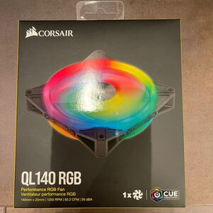 ほぼ新品 Corsair iCUE QL140 RGB 140mm Single Fan 140mm ファン CO-9050099-WW コルセア シングルファン PWM対応 PCケースファン